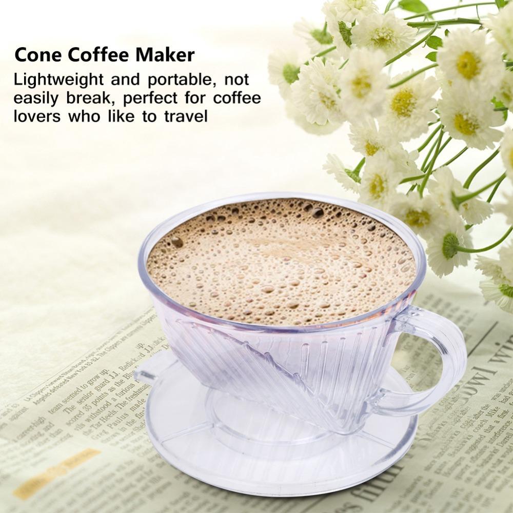 Small Size Coffee Dripper Transparent Reusable Filter Cup Reusable Cone Coffee Cup  Manual Brewing