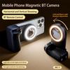 For Magsafe Bluetooth-Compatible Shutter Phone Holder Camera Handle Grip Selfie Stablizer with Fill Light for Android iPhone 16