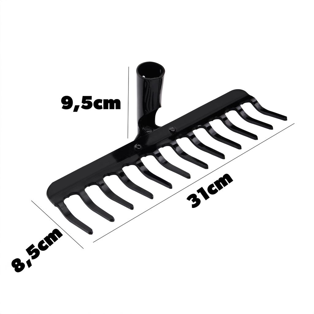 KADAX Grabie metalowe Do Liści Trawy Bez Trzonka Nieoprawione Solidne