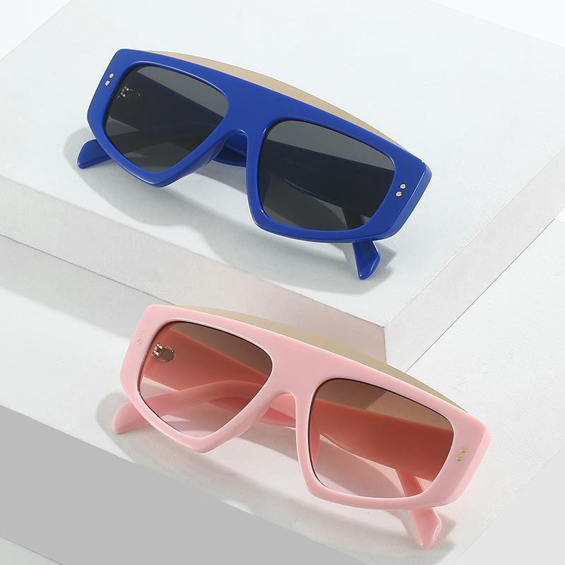 Spring new sunglasses, European and American personality large frame Ins Internet celebrity glasses large frame simple sunglasses