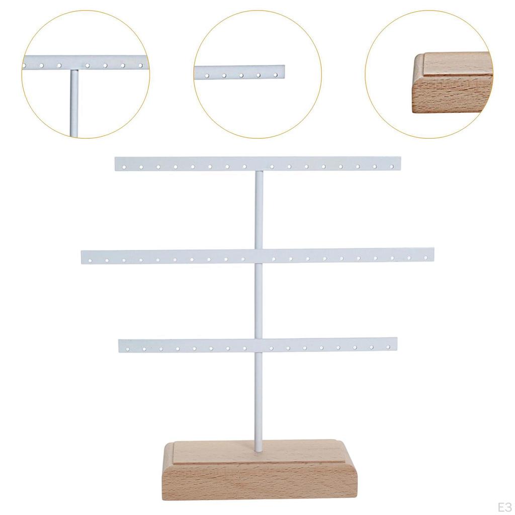 Earrings Organizer Dangling Holder Gift for Mom 3 Tiers Ear Studs Jewelry Display