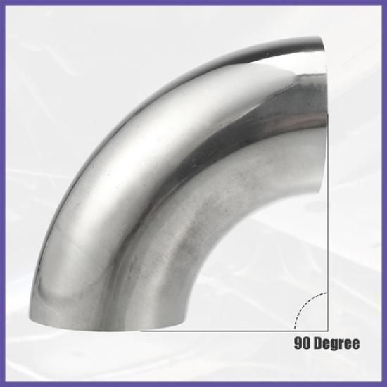 OD 1.75" 90 Degree 1.5mm Thickness Bend Tube Exhaust Elbow Pipe for Car