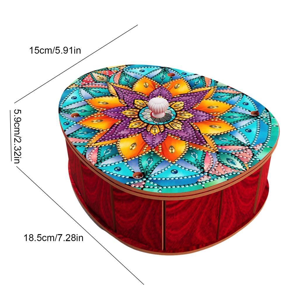 5D DIY Diamond Art Rhinestones Decorative Holder Box with Lid Diamond Painting Jewelry Box Egg-Shaped Birthday Gifts for Friends