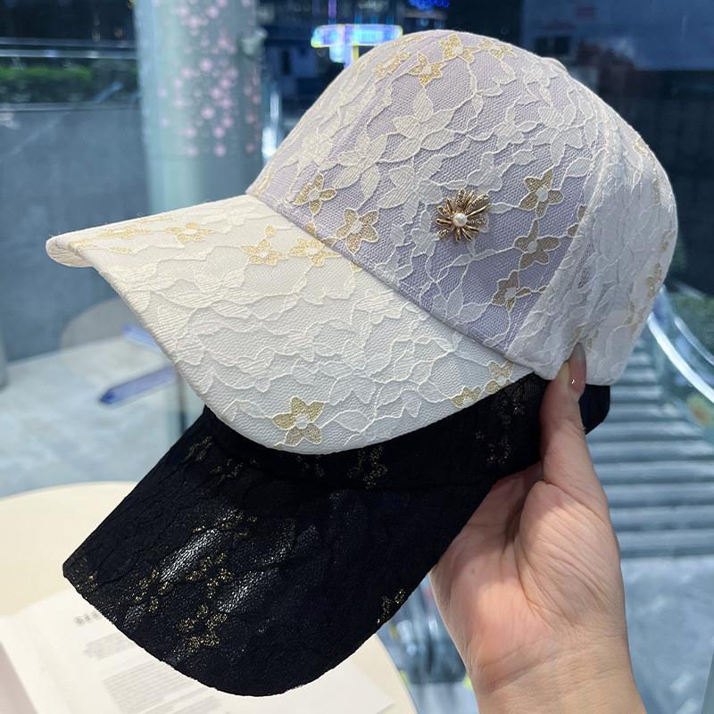 Summer Womens Lightweight Water Drizzle Lace Baseball Cap With Sunshade And Breathable Mesh For Sun Protection