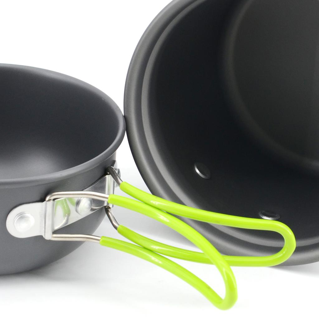 Portable Camping and Hiking Backpacking Cookware Set Lightweight Aluminium Alloy Cooking Pot Net Type Weighted Capacity