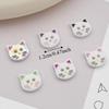 40pcs Fashionable 12mm Kitty Buttons Cute Creative Calico Cat Buttons Colorful Resin Kitten Head Buttons Cardigan Sweater