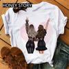 Summer Fashion Best Friends T-Shirt Short Sleeve Graphic Tees for Ladies Good Friend Bestie Sister Outfit Polyester Fabric