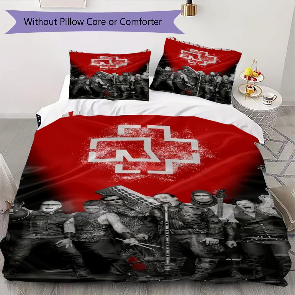 Rammstein German Industrial Metal Band Bedding Without Core 1 Duvet Cover 2 Pillowcase Without Core Soft And Comfortable