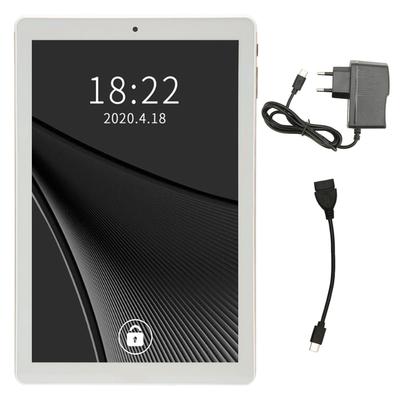 לטאבלט אנדרואיד 11 מסך IPS HD 10 אינץ' 3GB 64GB מעבד 8 ליבות טאבלט עם רשת 3G WIFI 5G 100‑240V זהב האיחוד האירופי