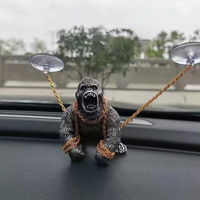 Car Dashboard Angry Gorilla Figurines Ornaments Funny Car Interior Accessories Room Desktop Decorations