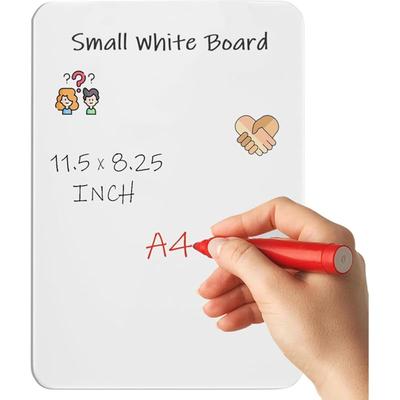 Accuprints A4 Double Sided Dry Erase Small White Board | Boards With 2 Markers (11.5 Inches X 8.25 Inches) Portable (Bla