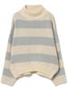 Strick-Farbschema Border Knit IVORY Einheitsgröße [Beams Heart] L/S Damen
