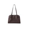 Genuine Vegetable-Tanned Cowhide Yuanbao Bowling Bag: Retro Leather Large-Capacity Handbag & Messenger Bag for Women