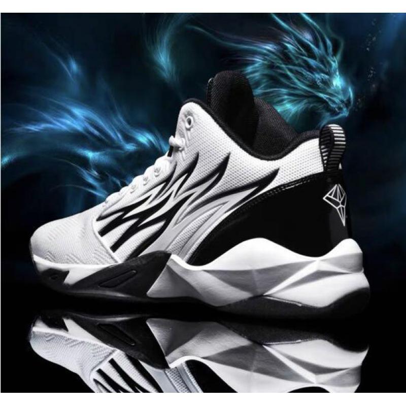 Men's Shoes Basketball Sports Shoes High-top Non-slip Shock-absorbing Sneakers Friction Sound Students Actual Combat Breathable Venom Running Shoes