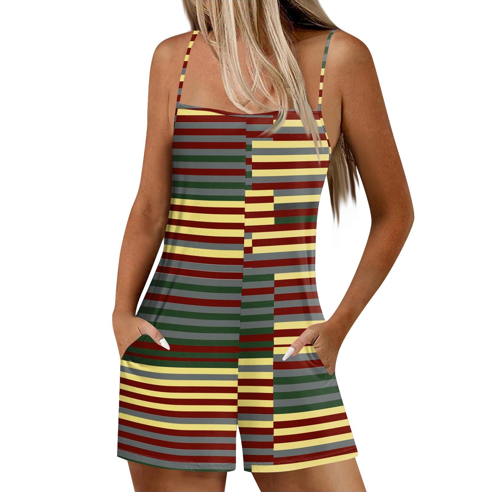 

Женский повседневный и модный комбинезон без рукавов с карманами, шорты, комбинезон, шорты L оранжевый