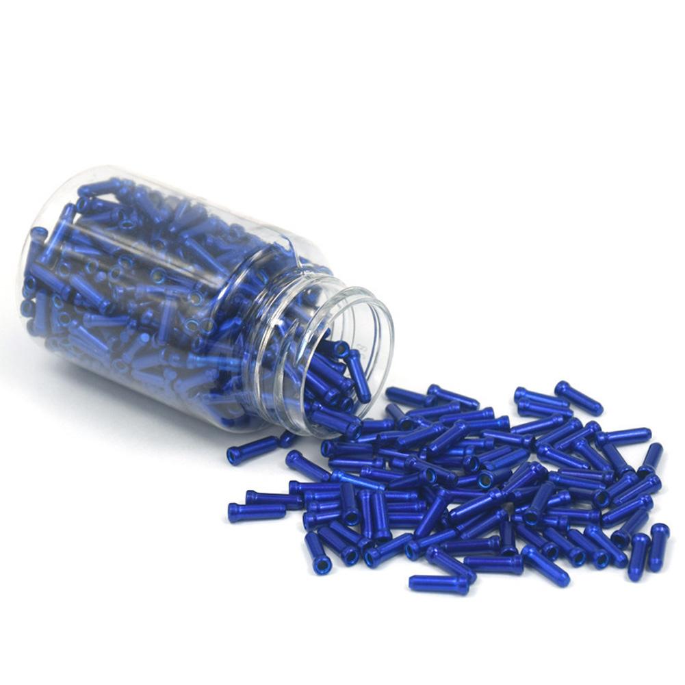20PCS Embouts de Câble de Frein et de Vitesse pour Vélo Couleur Unie Alliage d'Aluminium Sertis Pour Empêcher l'Effilochage des Câbles Accessoires de Vélo