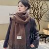 Korean atmosphere plaid scarf autumn and winter thickened warm imitation cashmere fringed scarf premium sense versatile shawl