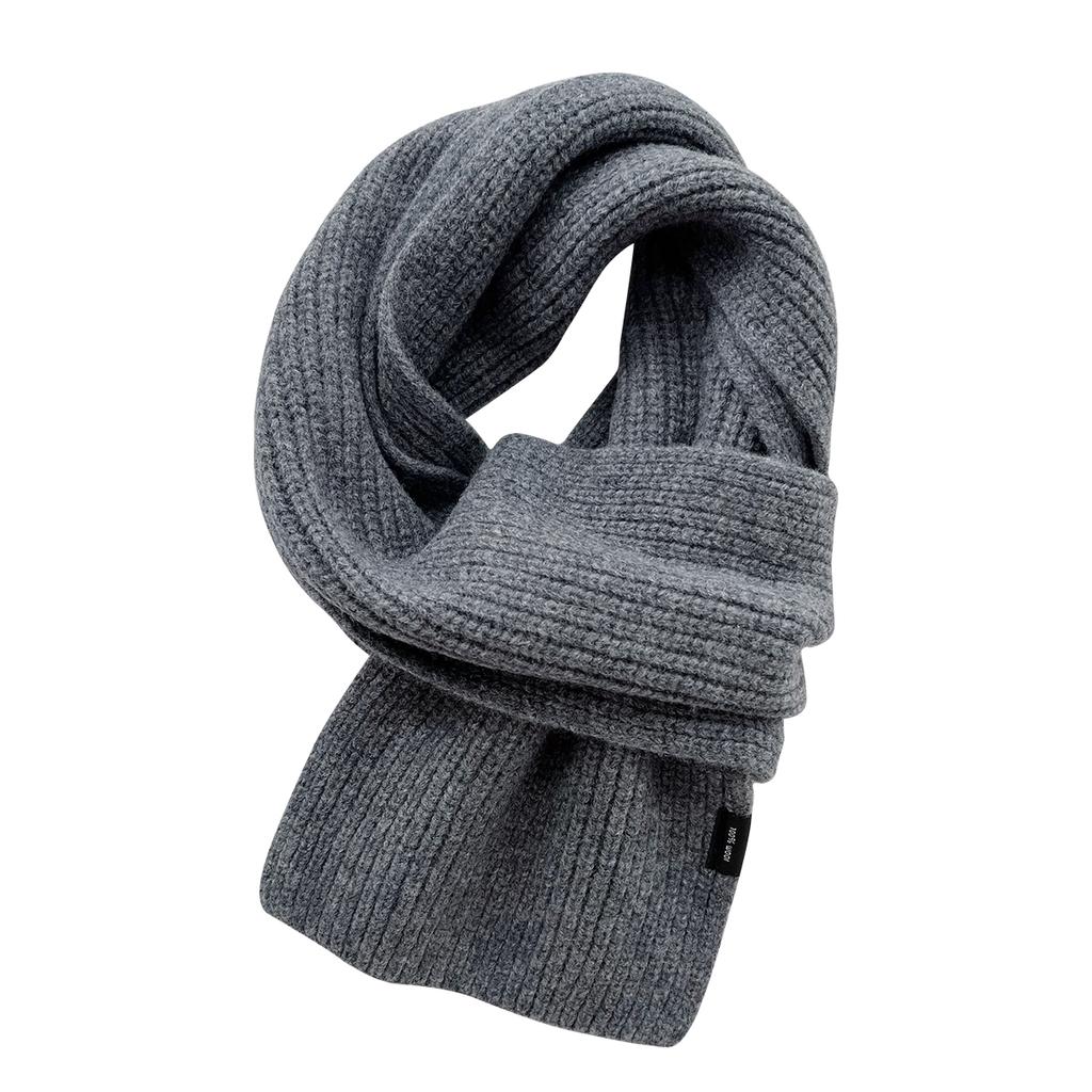 Clearance Japanese soft waxy premium 111 cotton solid color knitted scarf autumn and winter atmosphere versatile warm scarf