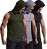 Teseulla [3Pack] Hyperdry Cooling Quick-Drying Mesh Hooded Sleeveless Top