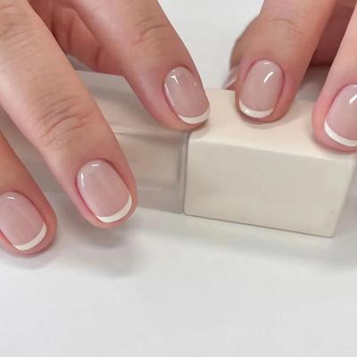 24 kusů Nail Art Nošení Nehtů Samolepka nahých Nehtů Kus nehtu Nošení falešného nehtu Jednoduchý Nehtový Kus