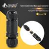 IP68 Waterproof Nylon Cable Connector with Terminal Blocks, 2-4 Core, PG9, Outdoor