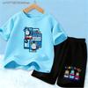 Thomas Train Kids Summer Clothes Set Soft Airy Polyester Tee Relaxed Fit Shorts Stylish Outdoor Activity Wear For Boys Girls