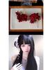 2025 Chinese Red Floral Hairpin - Hanfu Hair Stick Accessory