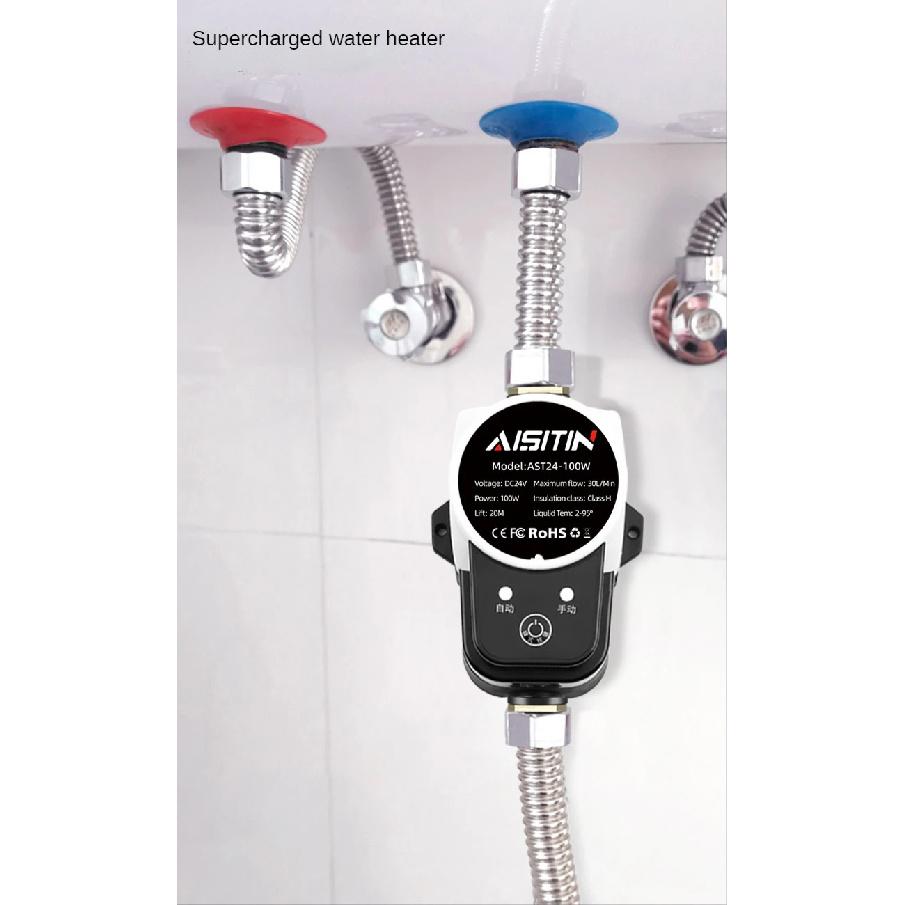 AISITIN Bomba Booster Bomba de Agua sin Escobillas 16m 24v IP56 Pome Controlador de Presión Automático Hogar Aumento Calentador de Agua