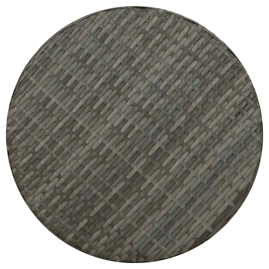 Vidaxl Stolik Herbaciany, Szary, 45 Cm, Polirattan