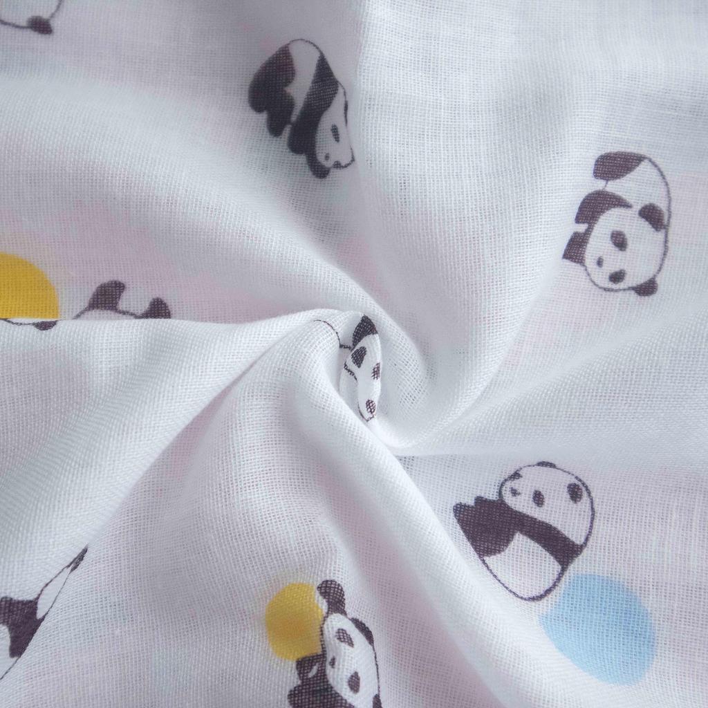 Cute Gauze Hand Towel Soft to the Made in Japan Set, Touch, 100% Cotton, (D. Panda, 3-Piece Set)