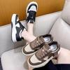 Women's White Chunky Sole Sneakers - Spring/Autumn Breathable Casual Korean Style Versatile Dad Shoes