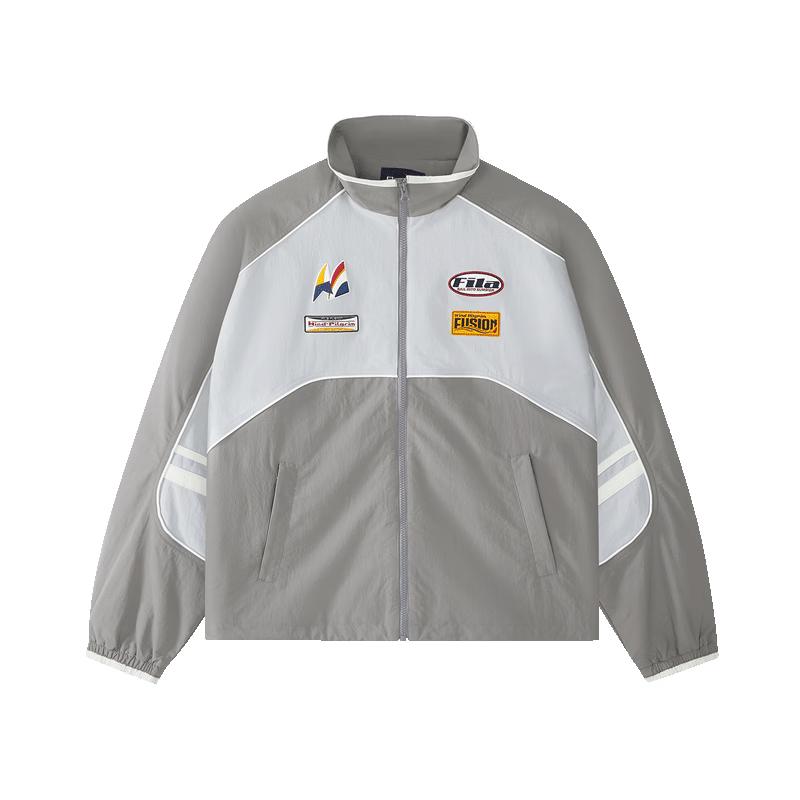 FILA FUSION Men s Casual Color-Block Woven Stand-Collar Jacket M
