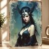 Dark Fantasy Woman Personalized D Textured Metal Poster Wall Art Vintage Tin Signs for Decoration Room Accessories Decor Luxury