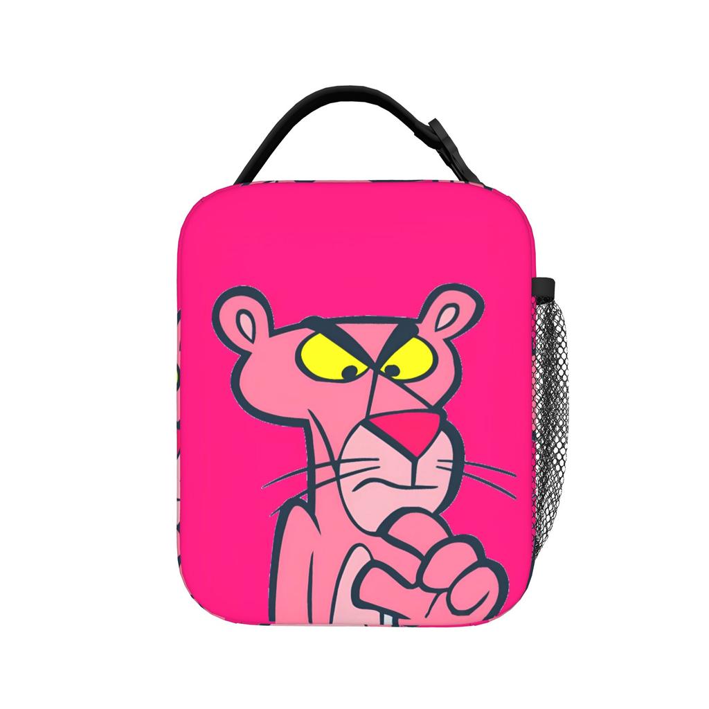 Pinks Panthers Insulated Lunch Bags High Capacity Cartoon Reusable Thermal Bag Tote Lunch Box Work Travel Food Storage Bags