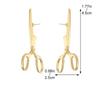 Party Holiday Gift Creative Retro Scissors Ear Studs For Women Fashion Hip Hop Rock Earrings