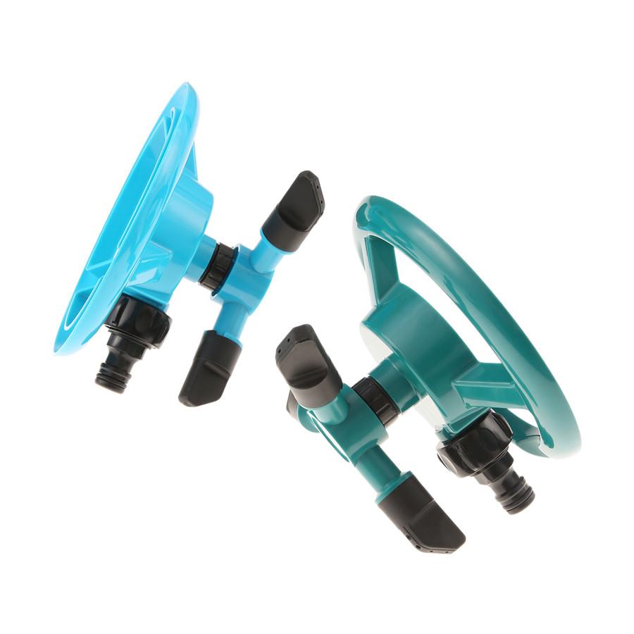 360° Automatic Rotating Nozzle Garden Sprinkler with Base Three-Prong Quick Coupling Lawn Irritation System Effective Watering
