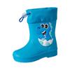 Boots Children's Lined Half Height Rain Boots Rain Shoes With Drawstring Cartoon Non- Rain Boots Lightweight Outdoor
