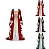 Sophisticated Long Sleeve Renaissance Dress For Cosplay And Historical Reenactments