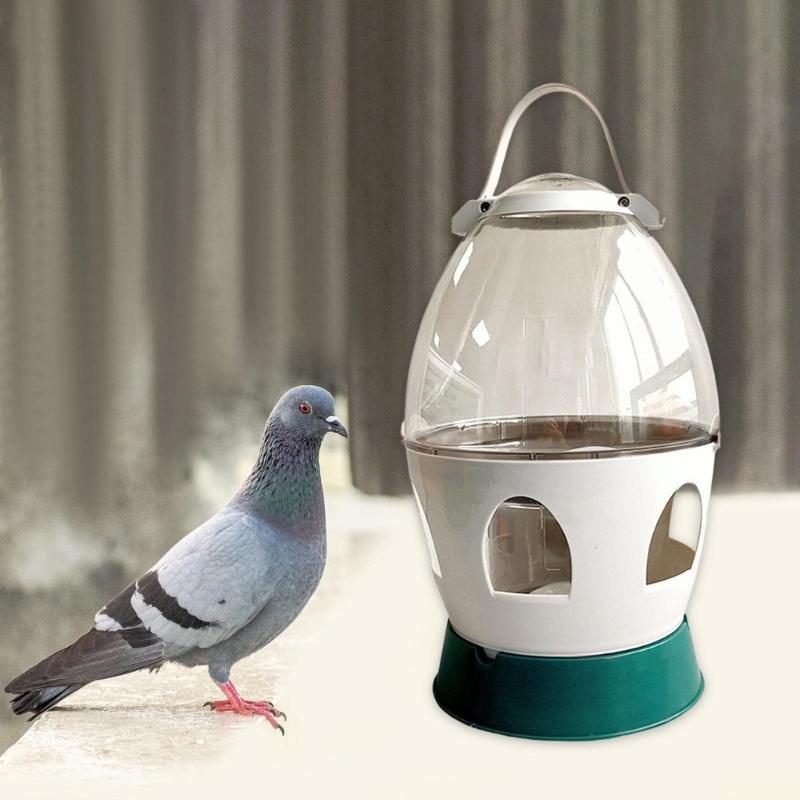 Abbeveratoio per Piccioni di Grande Capacità 2L Serbatoi Trasparenti Per Idratazione Senza Sforzo Design Rialzato Manico Conveniente Dispenser d'Acqua