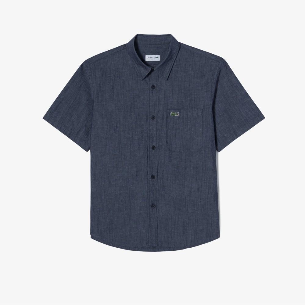 Lacoste Men's Denim Short-Sleeve Shirt CH259E-55G166