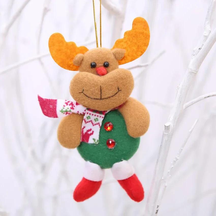 Ornements de Poupée Peluche de Noël Père Noël Bonhomme de Neige Arbre de Noël Accessoire de Décoration DIY pour la Maison Noël Nouvel An Fête à la Maison Cadeau pour Enfants