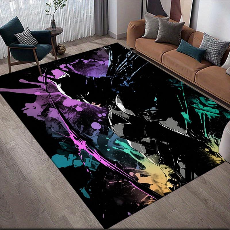 Colorful Batman Anti-Slip Rug, Rectangular Carpet for Home Sofa Area & Game Room Decoration 60x90cm