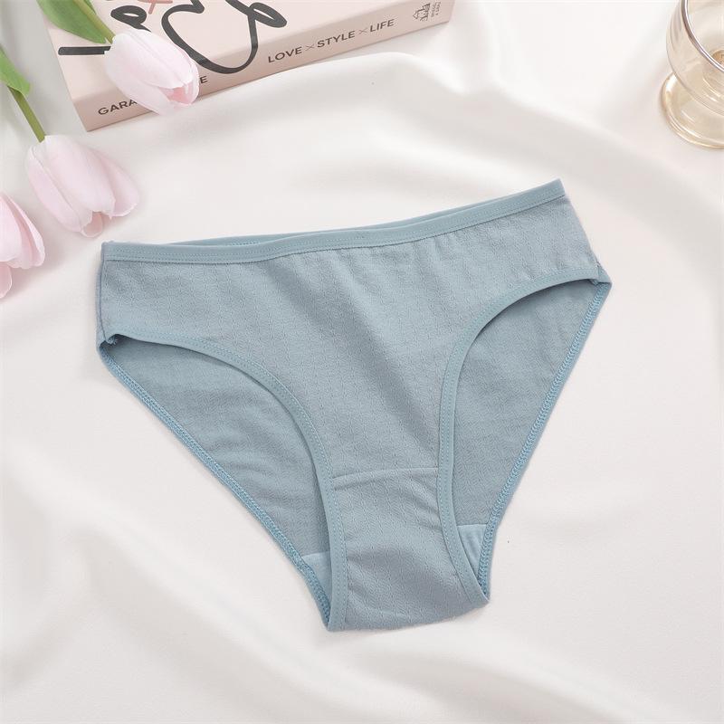 

3Pcs Women s Low Rise Bikini Underwear - Comfortable Cotton Panties, Semi-Hipster Briefs, Soft Breathable Ladies Underwear for Daily Wear XL синій