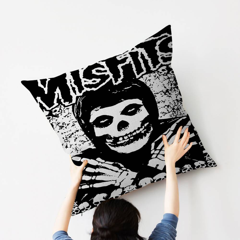 M-Misfits Band Personalized Pillow Dust Cover Bedroom Kids Party Decoration Pillowcase Birthday Children Gift