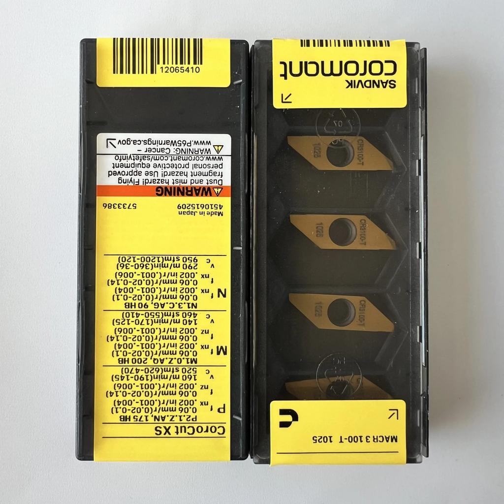 SANDVIK / MACR3100-T 1025 / Industrial indexable Carbide Inserts 10 Pcs