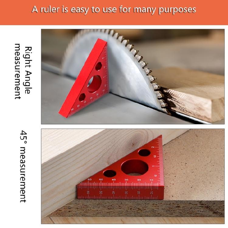 Triangle RulerProtractor Woodworking 45/90 Degree Right Angled Carpentry Square