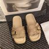 Internet Celebrities Popular Thick-bottomed Muffin Slippers Women's Summer Wear 2025 New Korean Go Out Comfortable Premium Cool Slippers