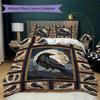 Crow Pattern Bedding uilt Set uilt Cover Pillowcase Home Decoration Birthday Gift (1 * duvet cover + 2 * pillowcase  without core)47