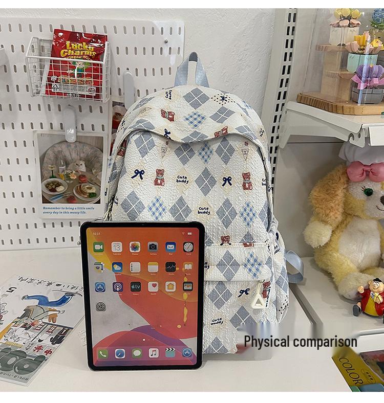 Japanese Style Women's Cute Cartoon Double Shoulder Travel Backpack - Large Capacity School Bag for Students