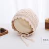 Einfarbige Trendige Baby Mütze Handgefertigter Spitzen Turban Baby Mütze Mädchen Strickmütze Neugeborenen Mütze